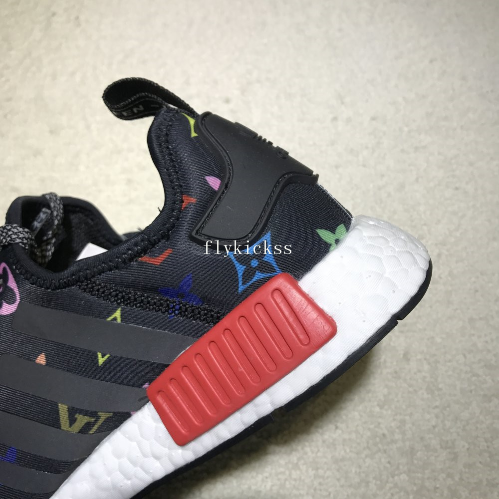 LVS x Real Boost Adidas NMD R1 Black Red Blue